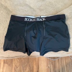 Buckle Black Boxer Briefs Large